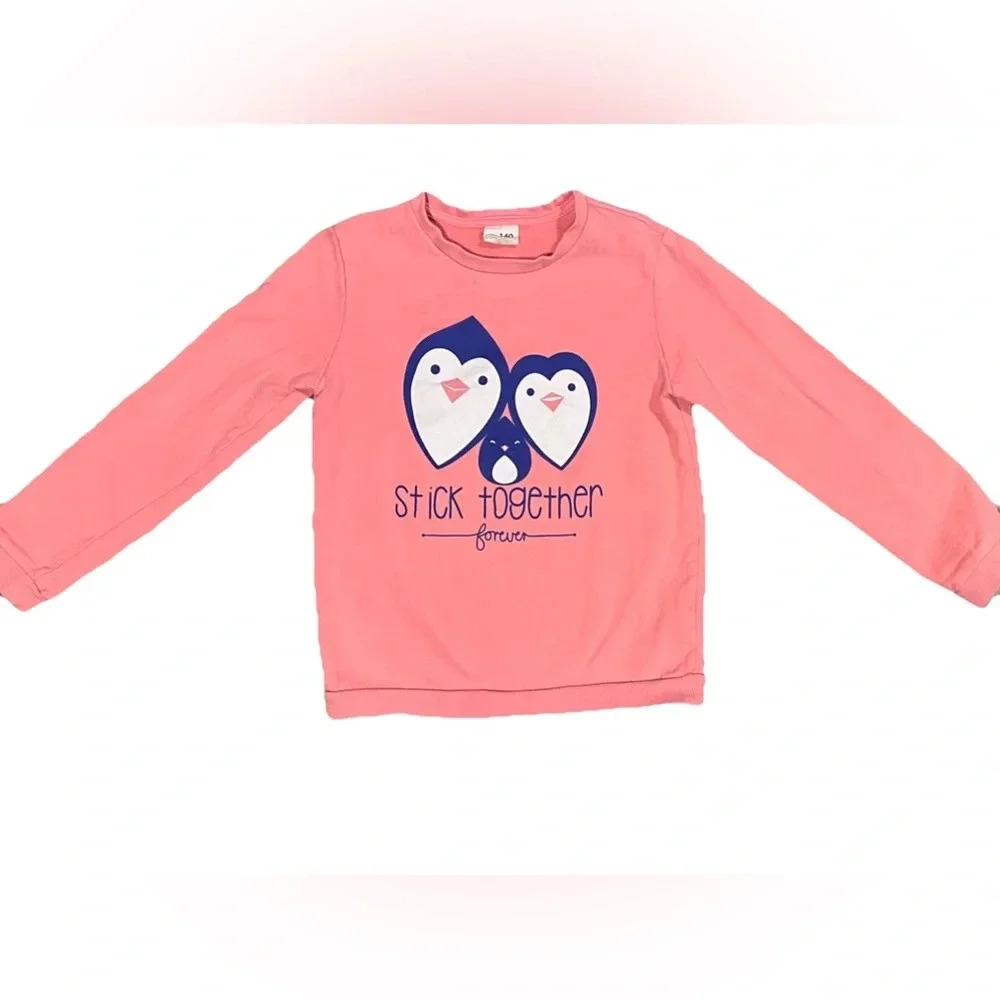 Giordano Junior Pink Penguin Pullover Girls size 10